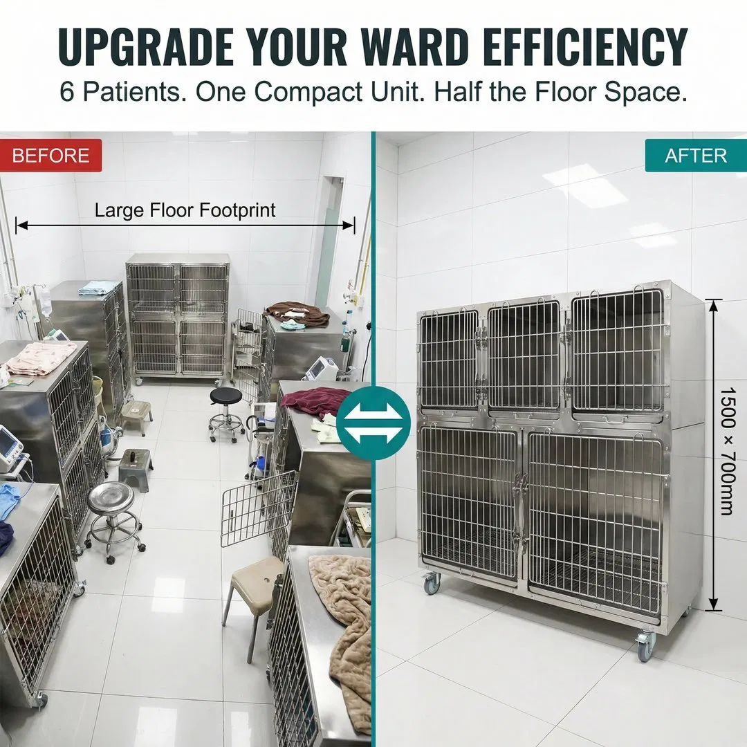 Heavy Duty Pet Cages Dog Kennel with Secure Locking System for Comfortable Pet Recovery