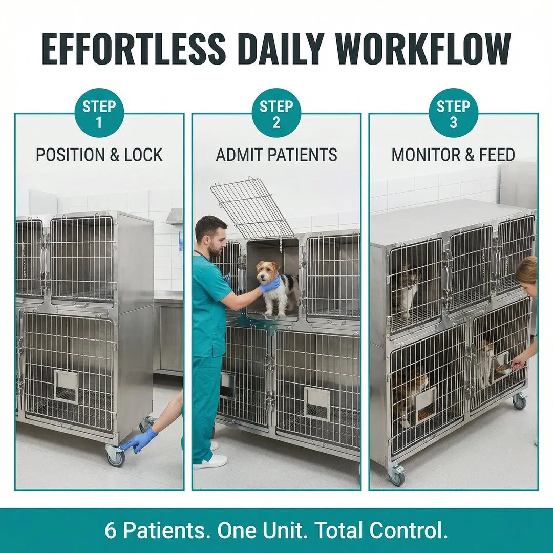 Heavy Duty Pet Cages Dog Kennel with Secure Locking System for Comfortable Pet Recovery