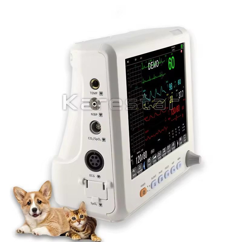 Factory Medical Patient Monitor for Animal Use K-J50b Medical Device Oxygen Temperature Blood Pressure Monitor Portable