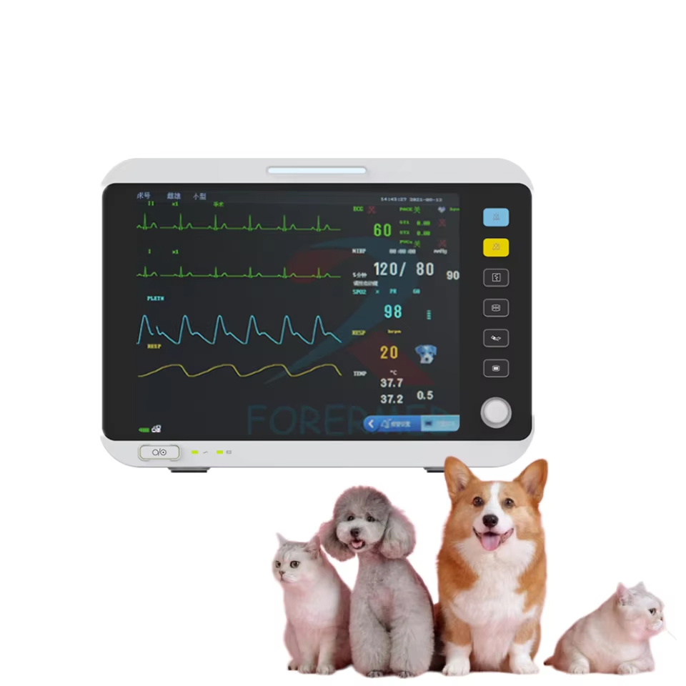 Animals 12 Inch Veterinary Vital Sign Monitor Veterinary Multiparameter Patient Monitor
