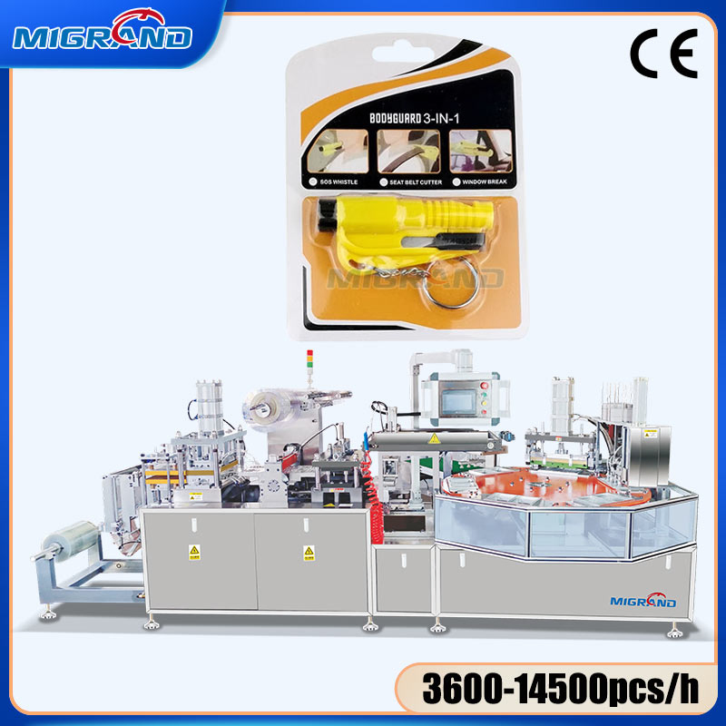 Automatic Escape Tool Resqme Blister Packing Machine Emergency Hammer Paper Plastic Blister Card Packaging Machine
