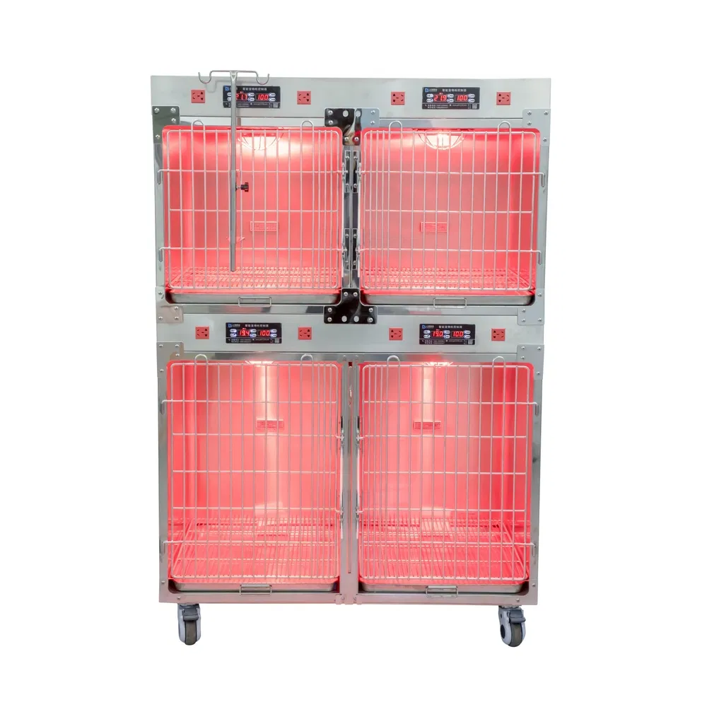 Adjustable Temperature Veterinary Heated Recovery ICU Cage for Pet Hospitals