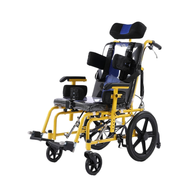 Adjustable Pediatric Cerebral Palsy Wheelchair High Back Support Foldable Mobility Chair