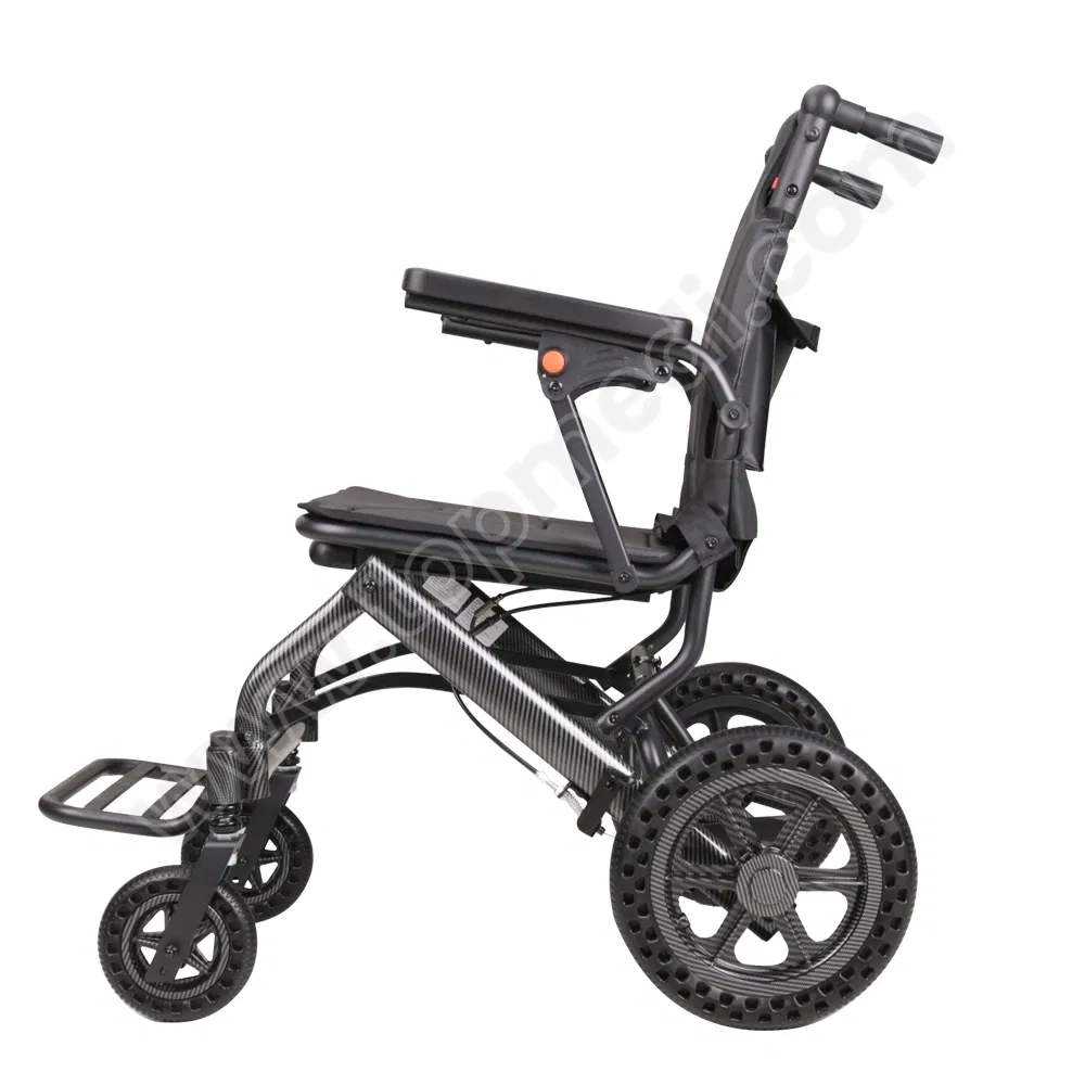 Travel Airplane Transport Aluminum Folding Lightweight Transfer Manual Wheelchair