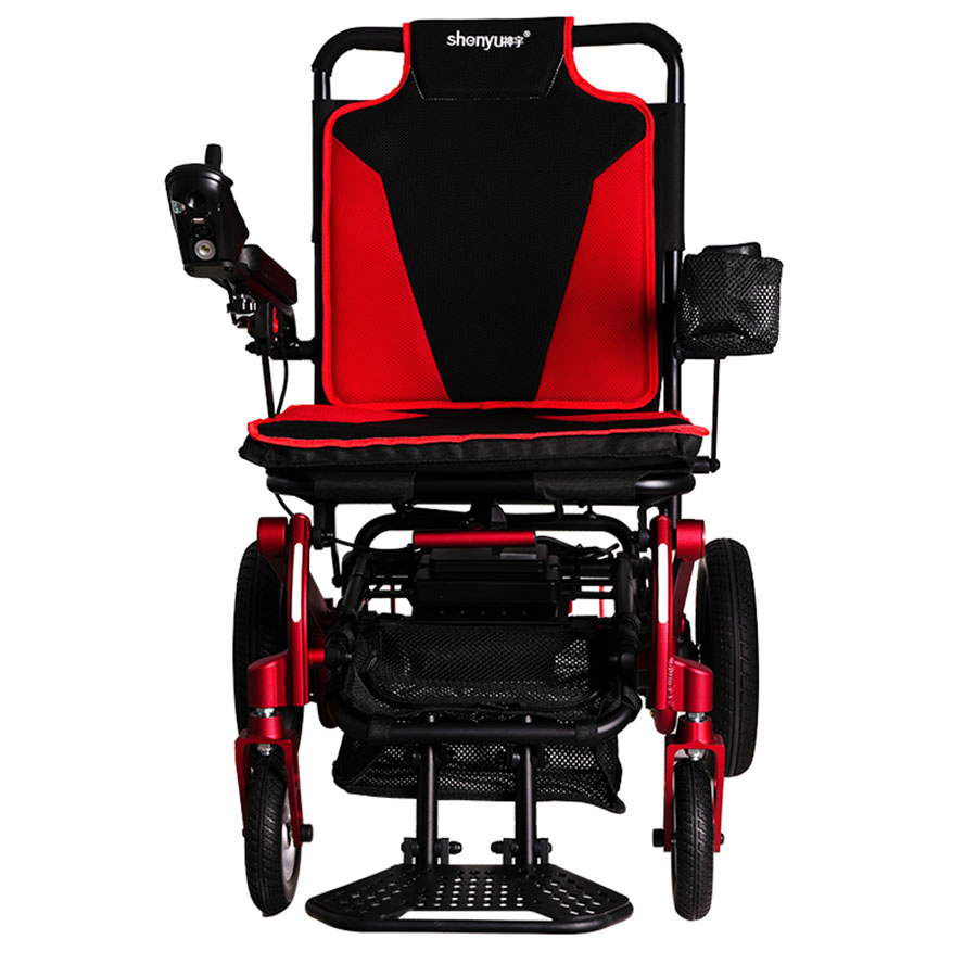 Easy-Fold Travel-Friendly Comfortable Double-Layer Seat Padding Electric Wheelchair