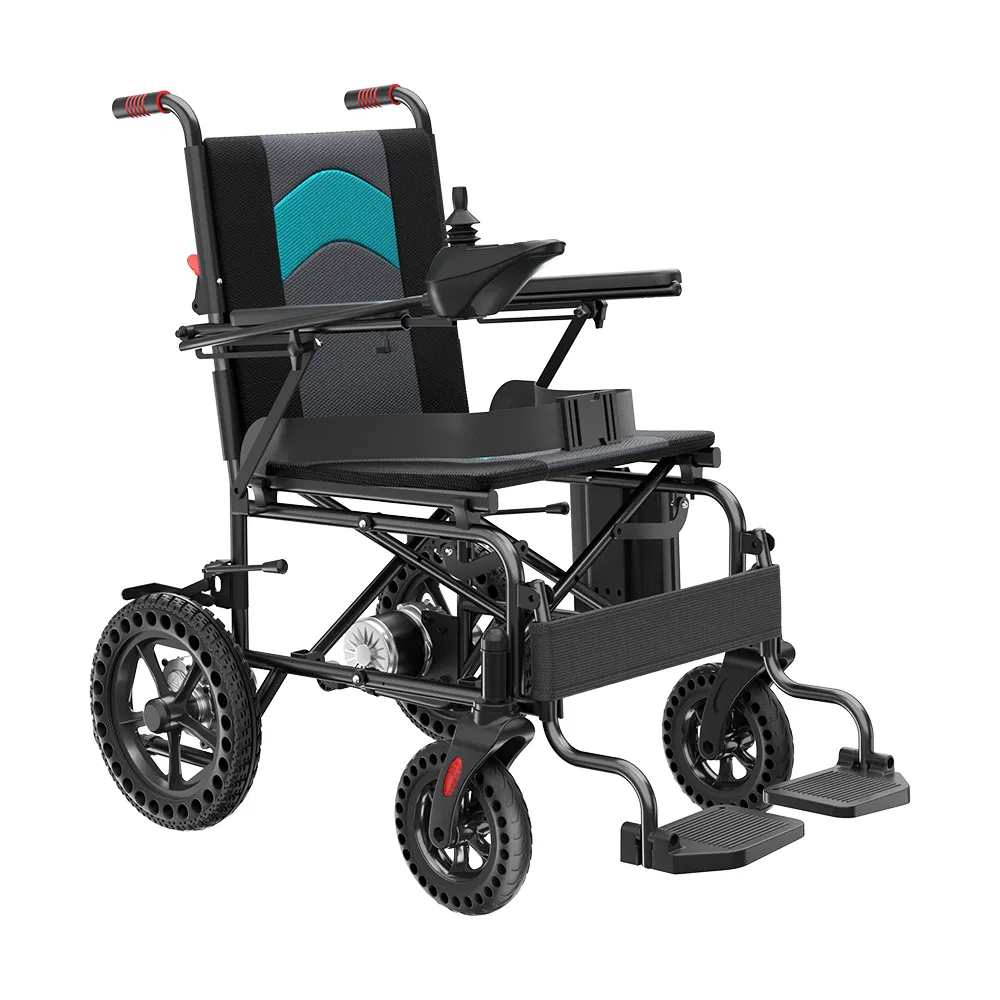 Wholesale Iron Foldable Motorized Wheelchair for Outdoor Use