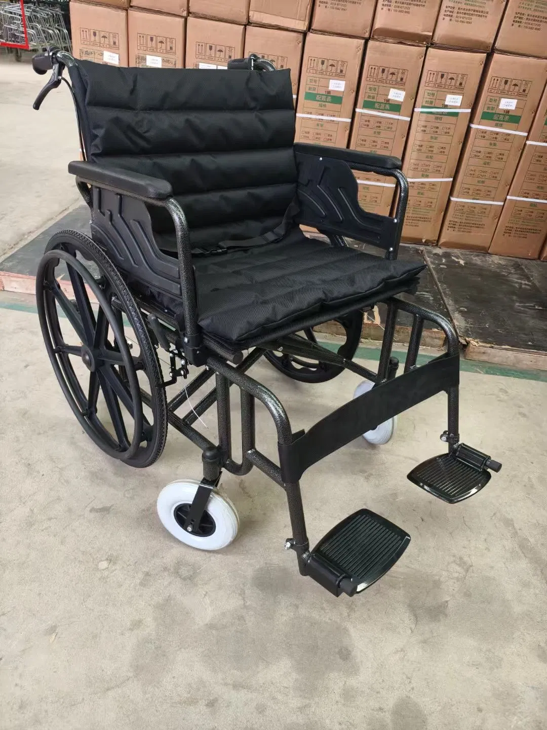 View Larger Imageadd to Comparesharesteel Frame Commode Wheel Chair Manual Wheelchair with Footrest