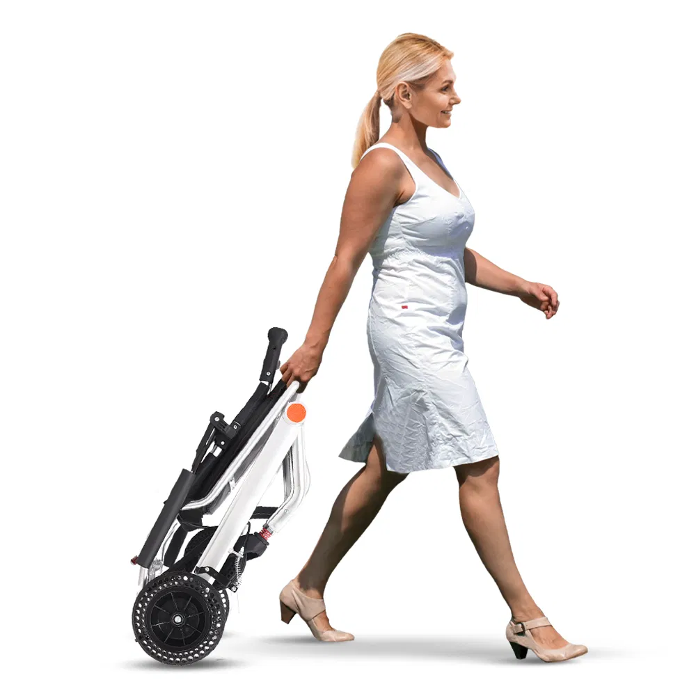 China Rollstuhl Hersteller Portable Aluminum Medical Transport Wheelchair with Flip up Armrest