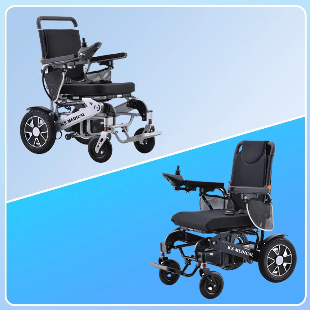 Ksm-606 Ultralight Aluminum Motorized Folding Power Cheap Electric Wheelchair with Mdr