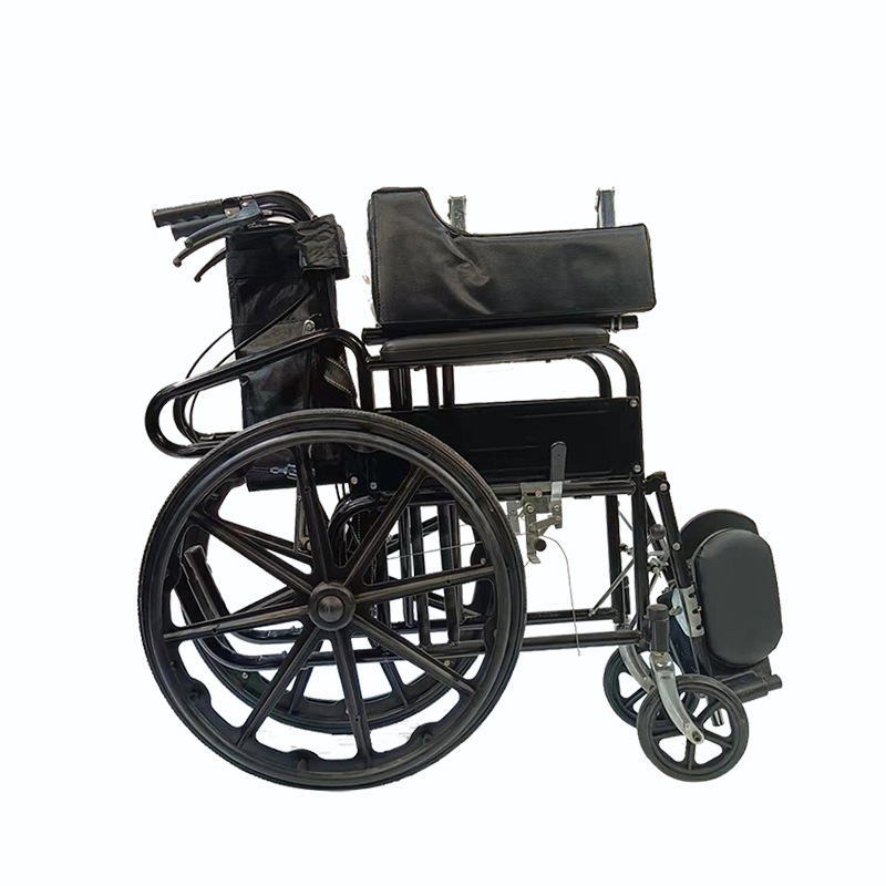 Wholesale Foldable Lightweight Wheelchair for Toilet Adjustable Steel Frame Reclining Manual Wheelchair for Adult