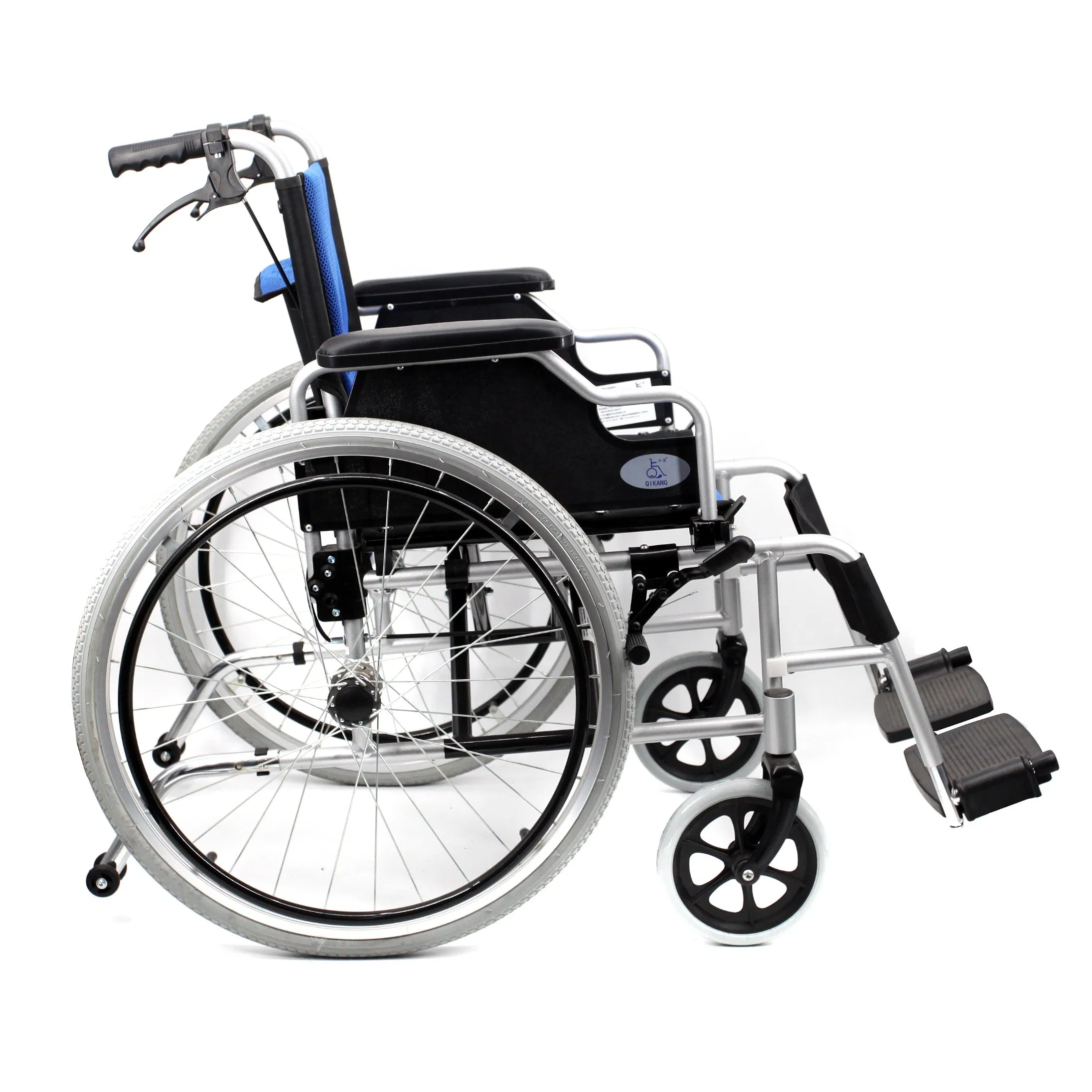 All Terrain Folding Aluminium Manual Wheelchair with United Handle Brake for Adult