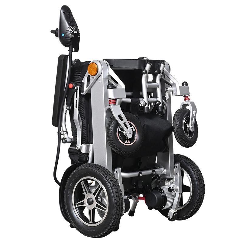 [Pw-6016A] Foldable Electric Powered Active Reclining Wheelchair with Backrest, Brakes and Joystick Control in Aluminum Alloy or Steel as Hospital Furniture