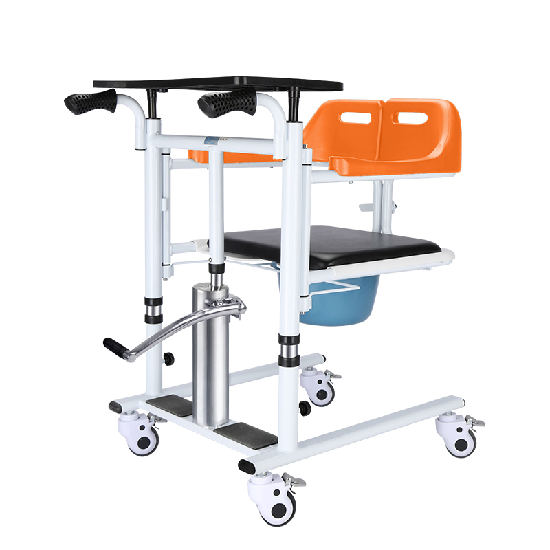 Heavy Duty Hydraulic Patient Safety Transfer Lift Wheelchair with Removable Commode Shower Chair