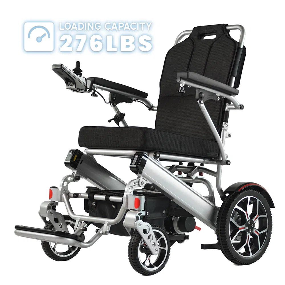 Caremoving E202 All Terrain Custom Wheelchair Folding Power Wheelchair with Lithium Battery