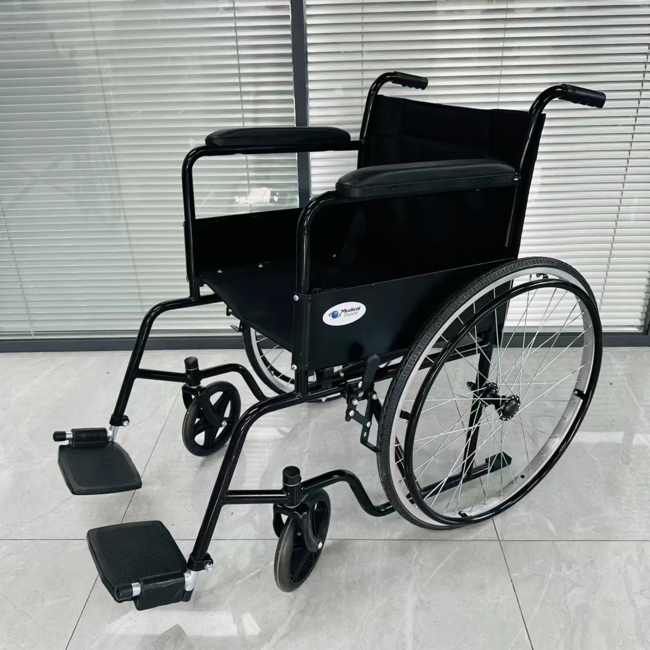 Wholesale Sturdy Steel Manual Wheelchair for Bariatric Disabled Users