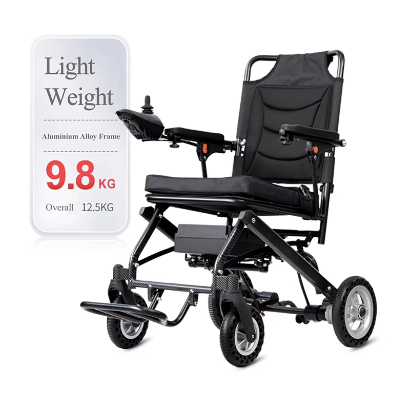 9.8kg 10A Lithium Battery Easy to Fold Ultra-Light Folding Electric Wheelchair for Adult Disabled and Elderly