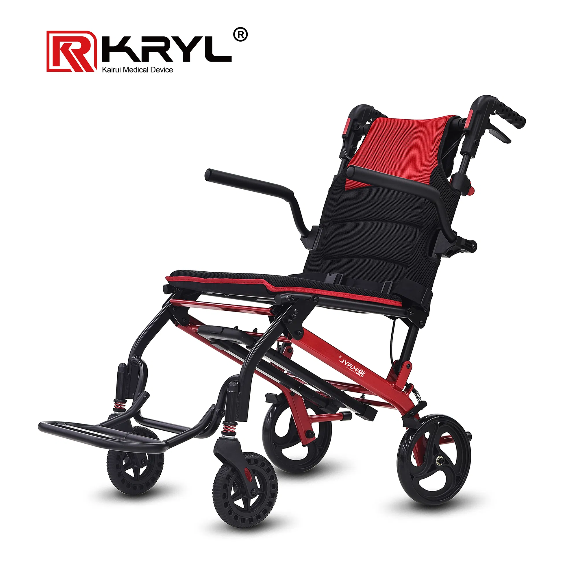 Foldable Wheel Chair with Soft Cushion Seat for Effortless Transport