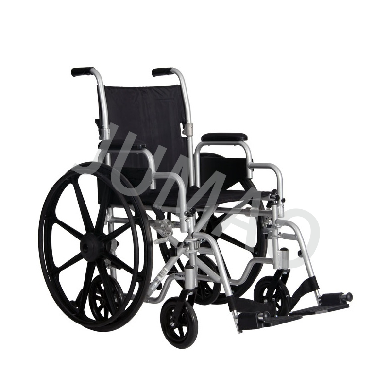 Premium Lightweight Self-Propelled Wheelchair and Transport Chair Combo