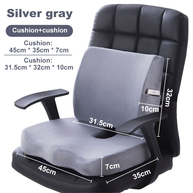 Cool Gel Foam Pillow Computer Seat Cushion Backrest Lumbar Support