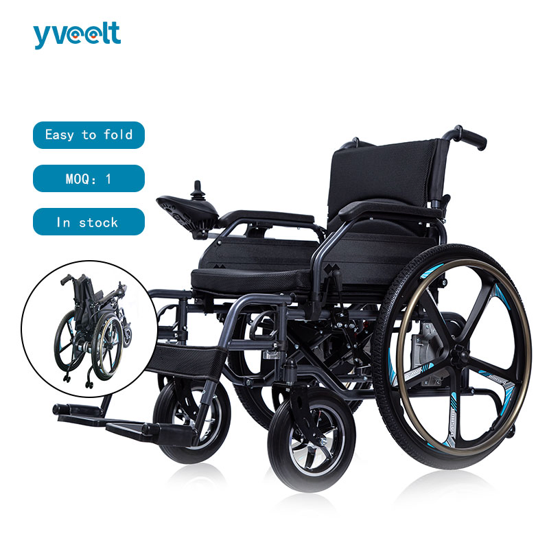 Yveelt Wholesale Comfortable Steel Power Folding Wheel Chair Portable Mobility Motorized Disability Electric Ultra Lightweight Aluminum Wheelchair Price