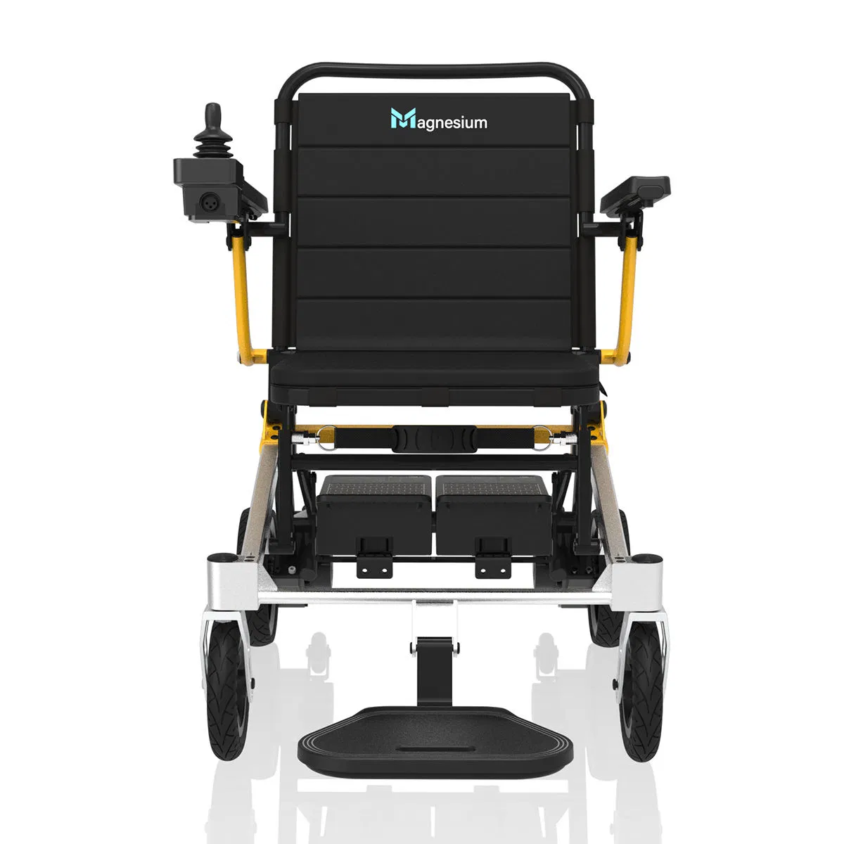 Baichen New Style 130kg Load Strong Power Lithium Battery 180W*2 Brushless Motors Easy Fold Magnesium Alloy Electric Wheelchair