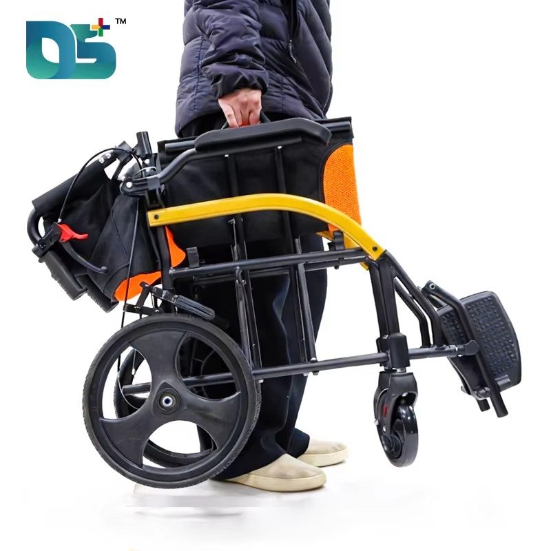 High Quality Standard Outdoor Cheap Comfortable Hospital Medical Old People Disabled Lightweight Folding Manual Wheelchair