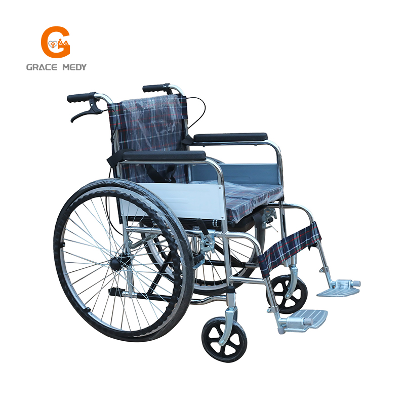 Folding Lightweight Price Elderly Disabled Care Commode Wheelchairs Memory Manual Cushions Wheel Chairs for People with Disabilities