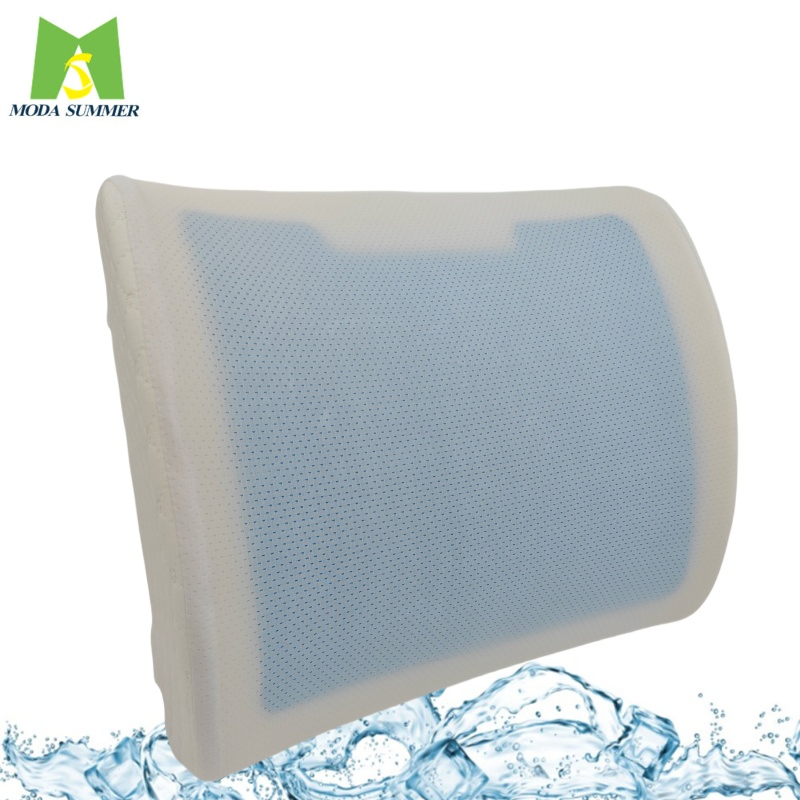 OEM Logo Versatile Gel Memory Foam Waist Pillow &amp; Lumbar Support Cushion for Car Seats Reading &amp; Bed Rest Nursing Camping Airplane Use