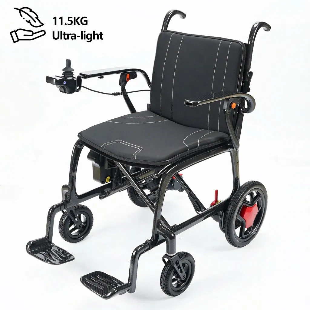 Ultralight Carbon Fiber Folding Electric Wheelchair for Travel