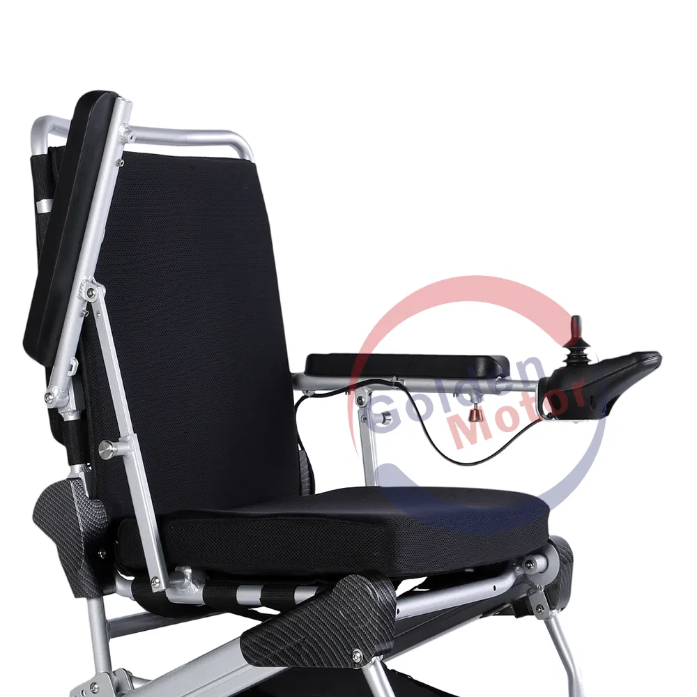 10 Inch Rear Wheel Power Electric Folding Wheelchair, Durable Medical Powerchair, Super Light E-Wheelchair, Designed for Indoor and Limited Outdoor Use.