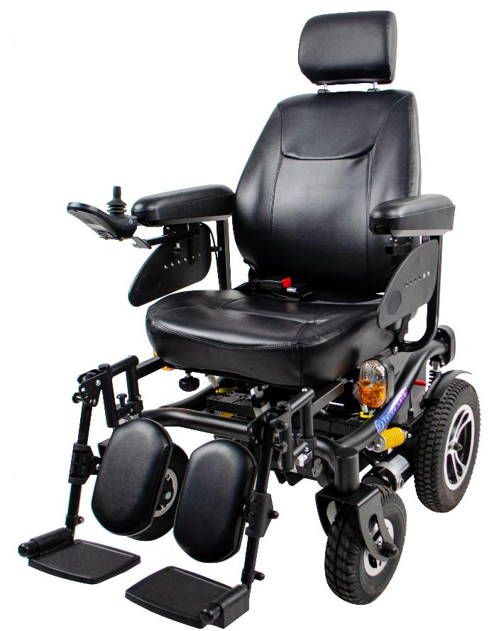 Heavy-Duty Multi-Terrain Electric Wheelchair - Comfortable Seat, Stable Frame, All-Terrain Mobility