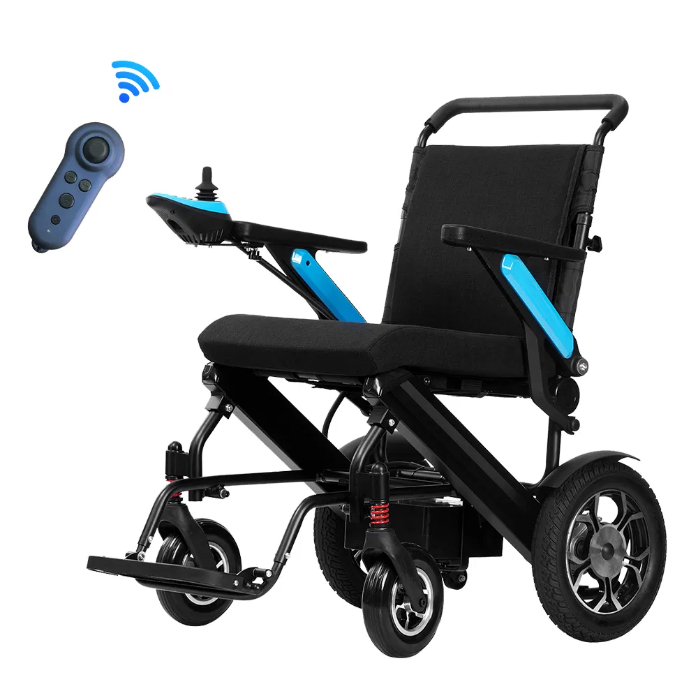 Remote-Controlled Quick-Fold with 500W Powerful Moter Electric Wheelchair Customizable for Seniors