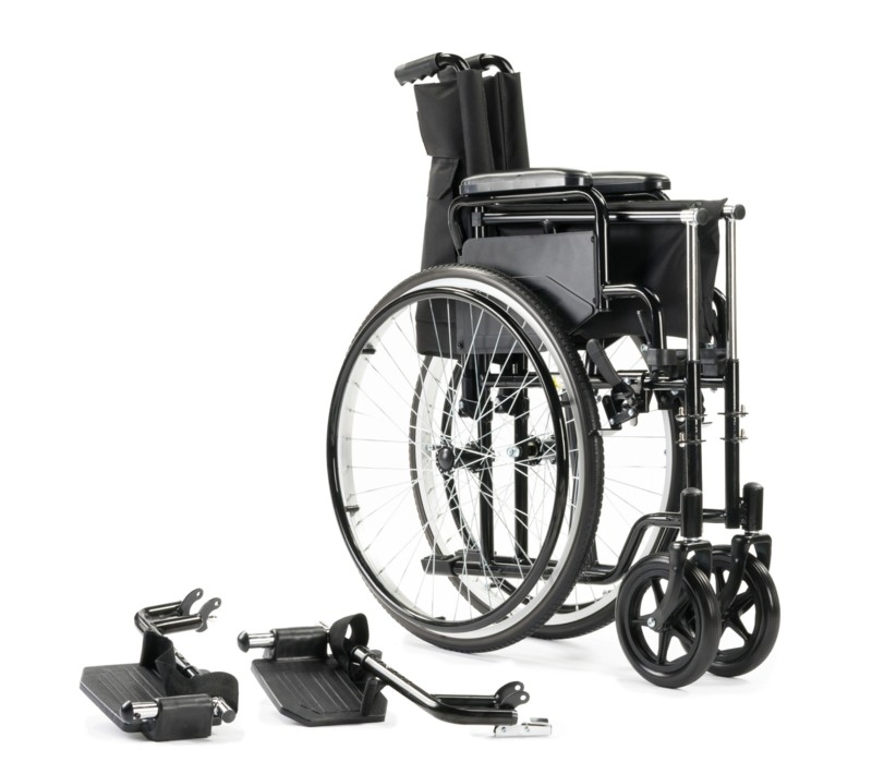 Patient Transport Folding Manual Wheelchair with Fixed Armrest