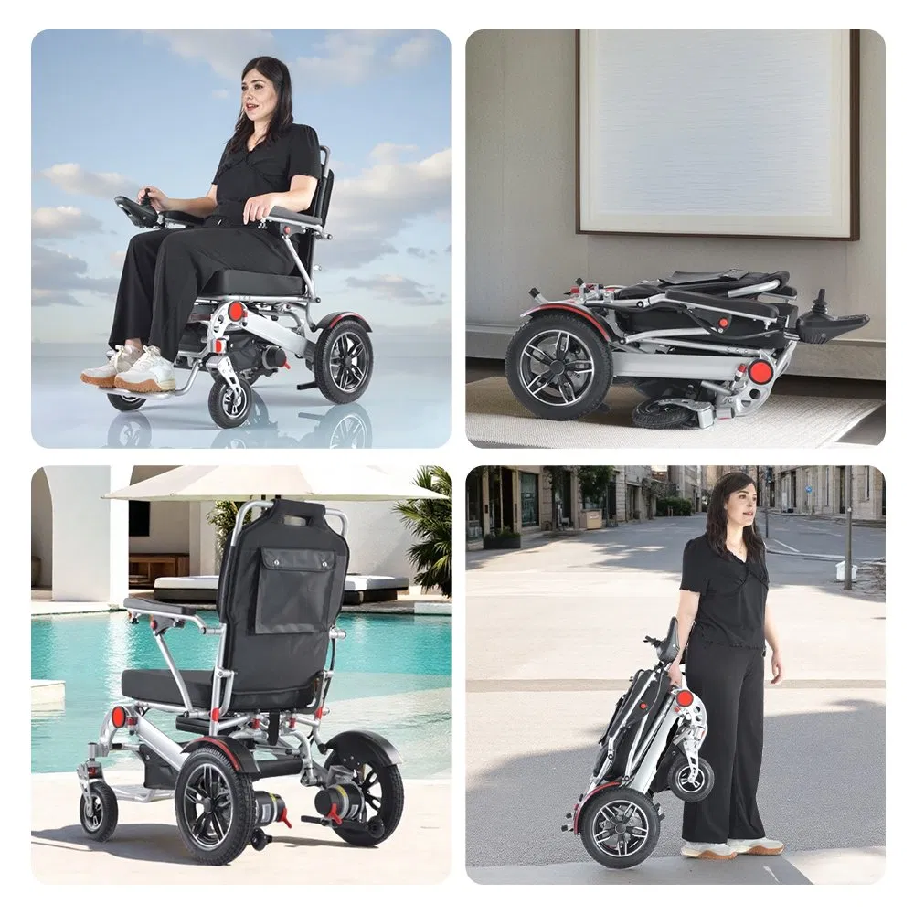 China Supplier Disabled Folding Power Wheel Chair Adult Aluminum Lightweight Electric Wheelchair