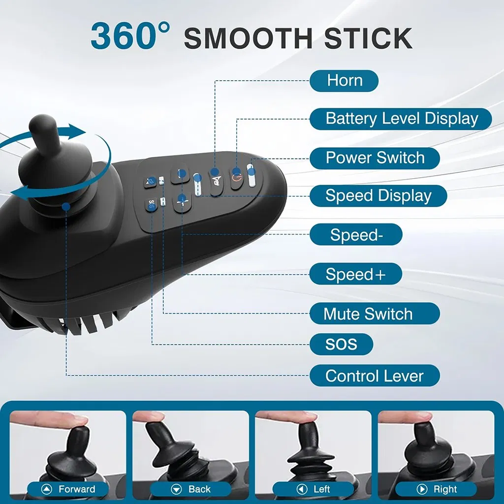 Electric Wheelchair Compact Power Wheelchair for Indoor Mobility