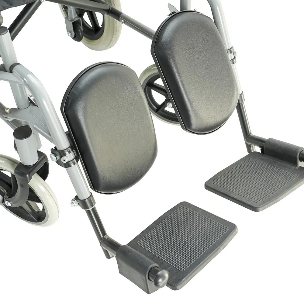 Mdr Black Portable Wheelchair with Detachable Legrests for Seniors' Daily Travel and Home Care