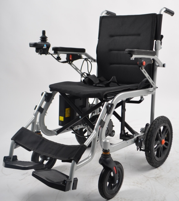 Aircraft Grade Aluminum Super Light Electric Wheelchairs- Foldable &amp; Portable Design for Seniors, OEM/ODM for Indoor and Outdoor Use Brushless Motor