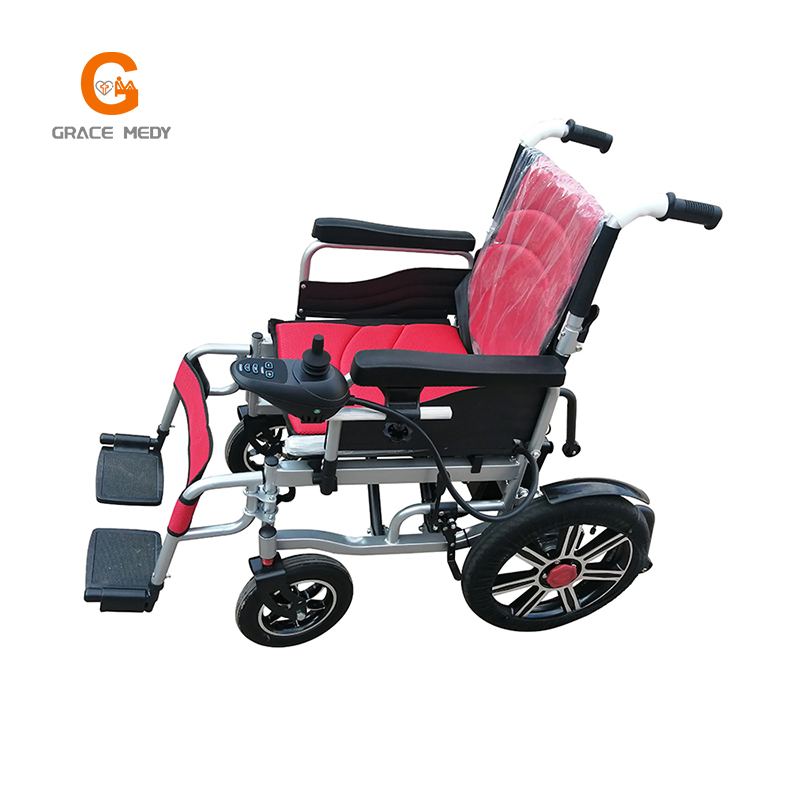 Transport Electric Folding Wheelchairs for Disabled Electric Wheelchair Price Battery 24V 20ah
