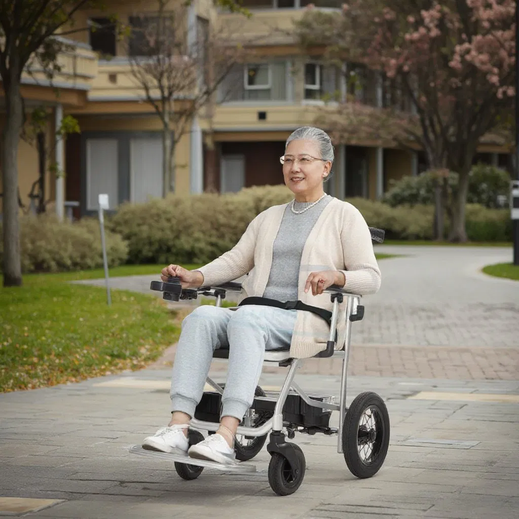 Portable Folding Lightweight Electric Disabled Scooter Wheelchair Carbon Fiber Electric Wheelchair for Travel