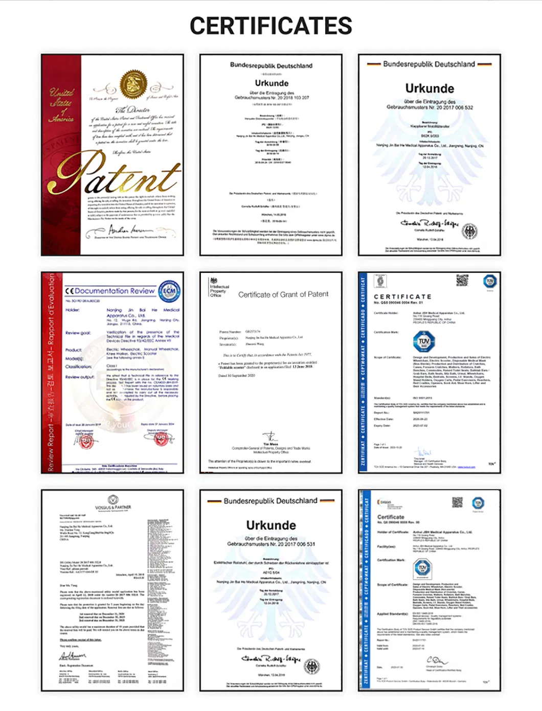 Certificates