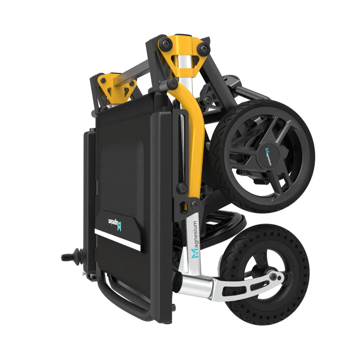 Baichen New Style 130kg Load Strong Power Lithium Battery 180W*2 Brushless Motors Easy Fold Magnesium Alloy Electric Wheelchair