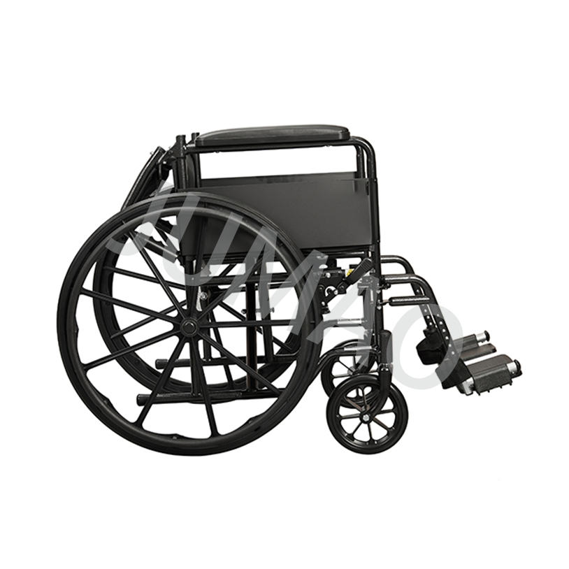 K1 Manual Wheelchair for Bariatric Users with Sturdy 24'' Rear Wheels
