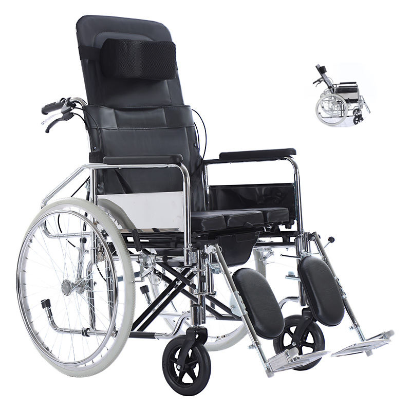 Marchhigh Efficiency 24 Inch Manual Electroplating Manual Portable Folding Lightweight Wheelchair