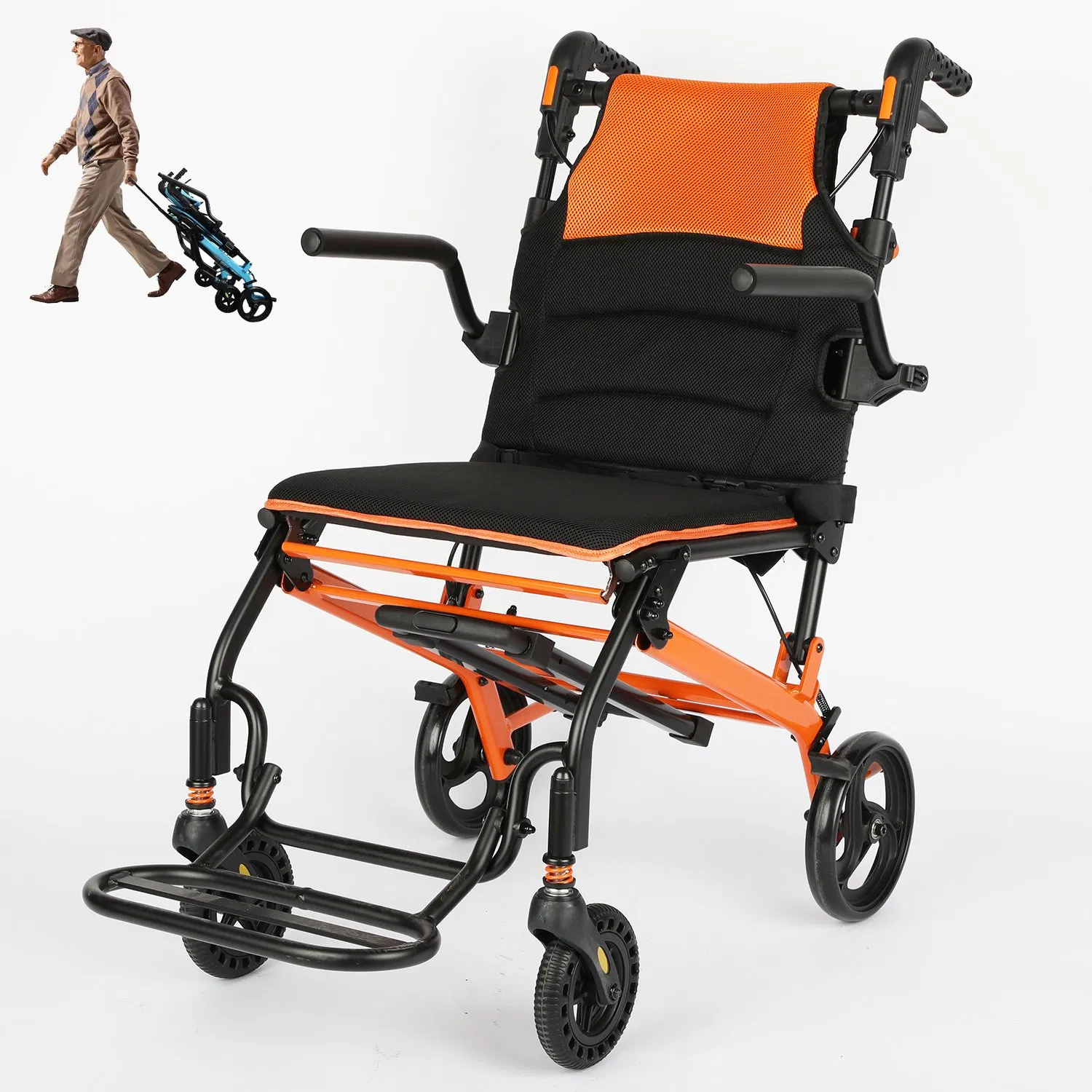 Transport Chair Transport Wheelchair for Elderly and Patients