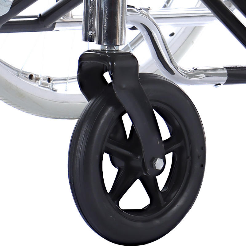 Marchhigh Efficiency 24 Inch Manual Electroplating Manual Portable Folding Lightweight Wheelchair