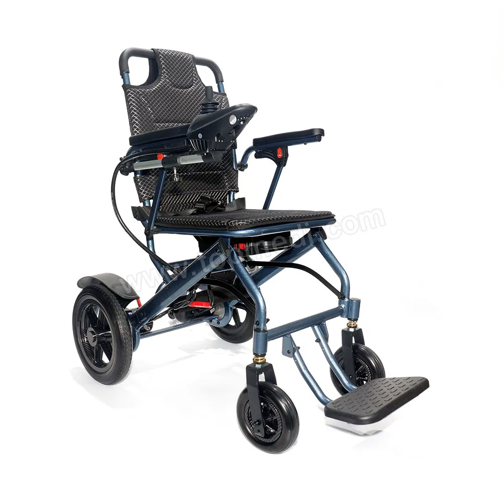 Powered Motorized Lithium Silla De Ruedas Aluminum Lightweight Foldable Electric Wheelchair