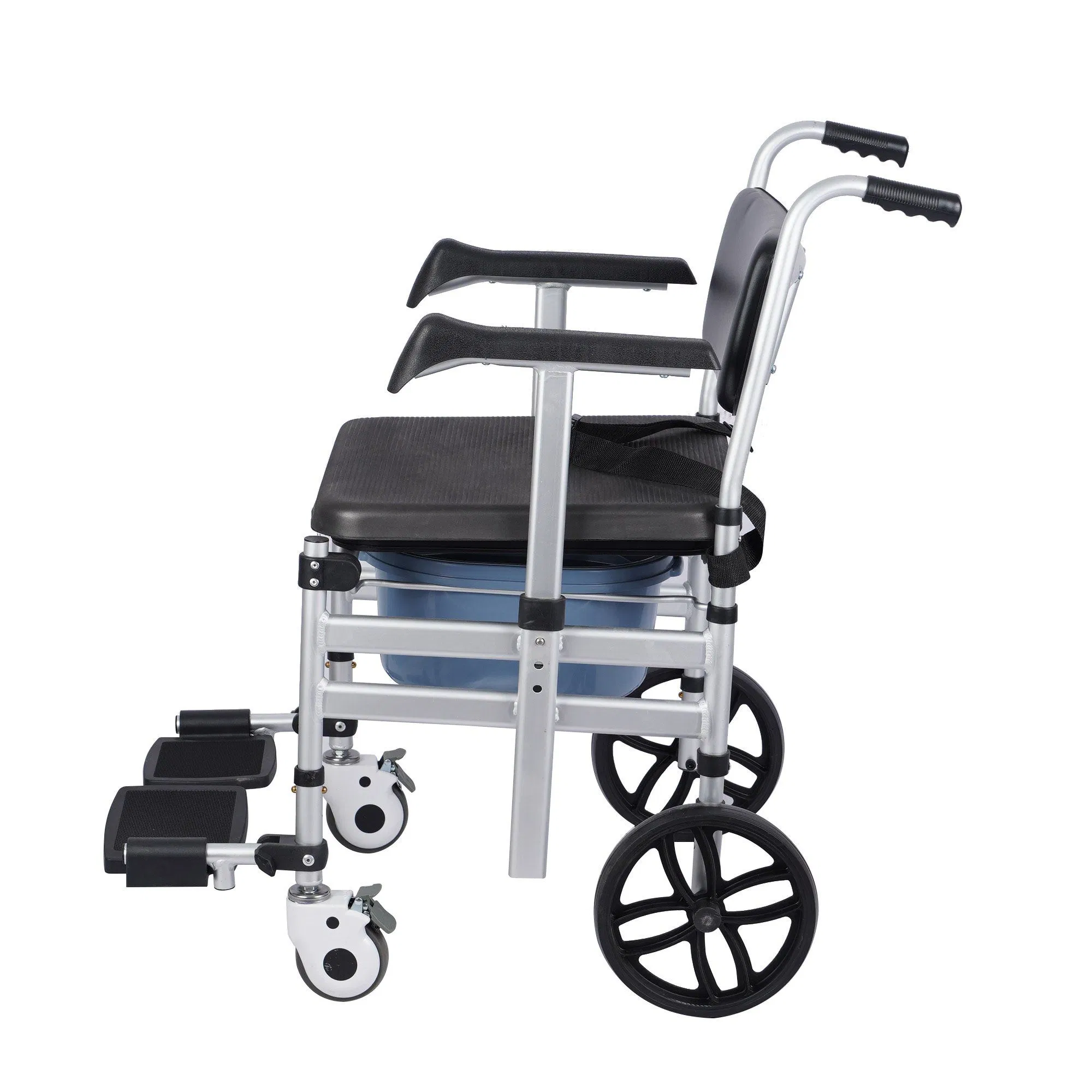 Portable Industrial Fast Delivery Wholesale Convenient Commode Shower Ruggedized Wheel Chair Cc04