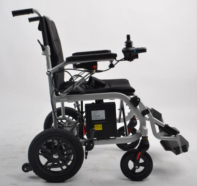 Aircraft Grade Aluminum Super Light Electric Wheelchairs- Foldable &amp; Portable Design for Seniors, OEM/ODM for Indoor and Outdoor Use Brushless Motor