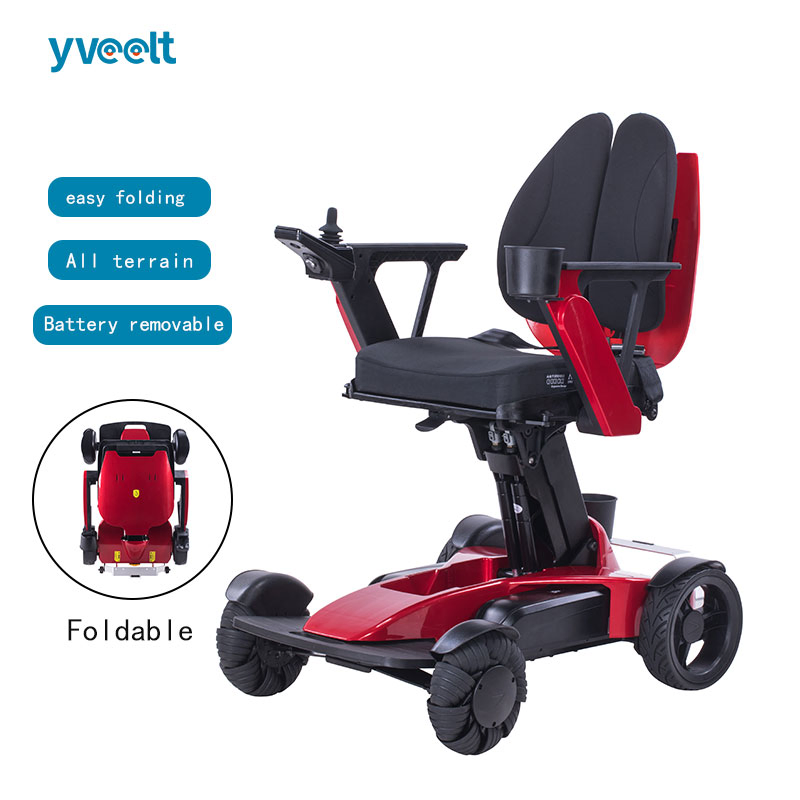 Smart All Terrain 4X4 Wheel Medical Folding Aluminum Height Adjustable Electric Power Wheelchair