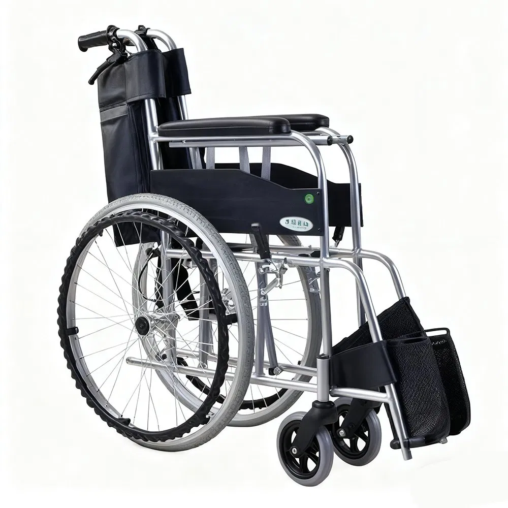 Quality Portable Foldable Leather Hand Cushion Foldable Medical Manual Wheelchair